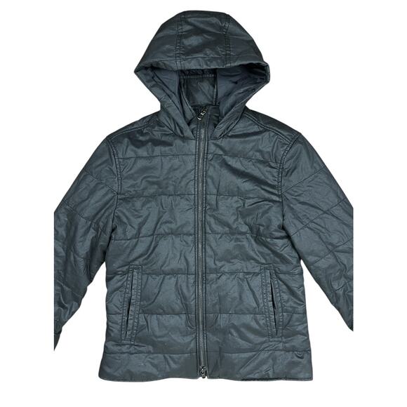 John Varvatos Star USA Black Quilted Puffer Hooded Zip Jacket Men's Size Medium - Picture 3 of 7